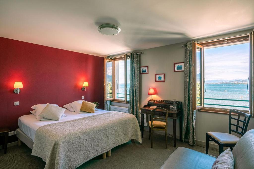 Hotel De La Plage Excénevex Exteriér fotografie
